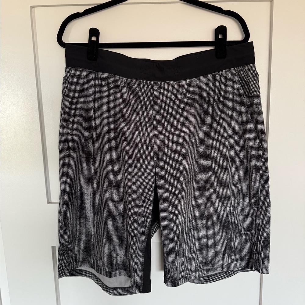 Lululemon Athletica Black and Gray Bermuda Shorts